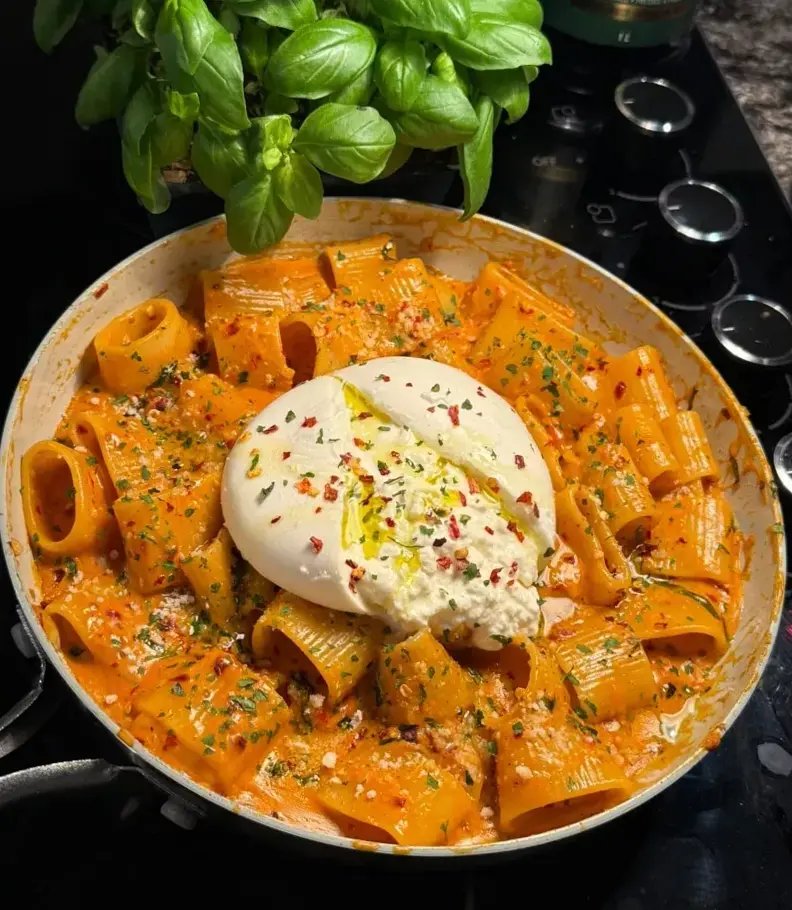 ✒️ ♟️ Finding You in Every Creamy Bite of Spicy Burrata Rigatoni | curated conne 123