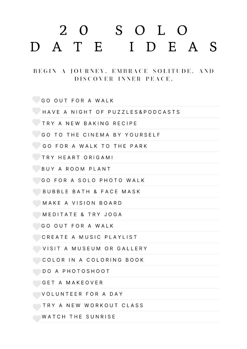 ☀️ hopeless romantic mood ✦ Find Yourself Through Love: 20 Soulful Solo Date Jou 598