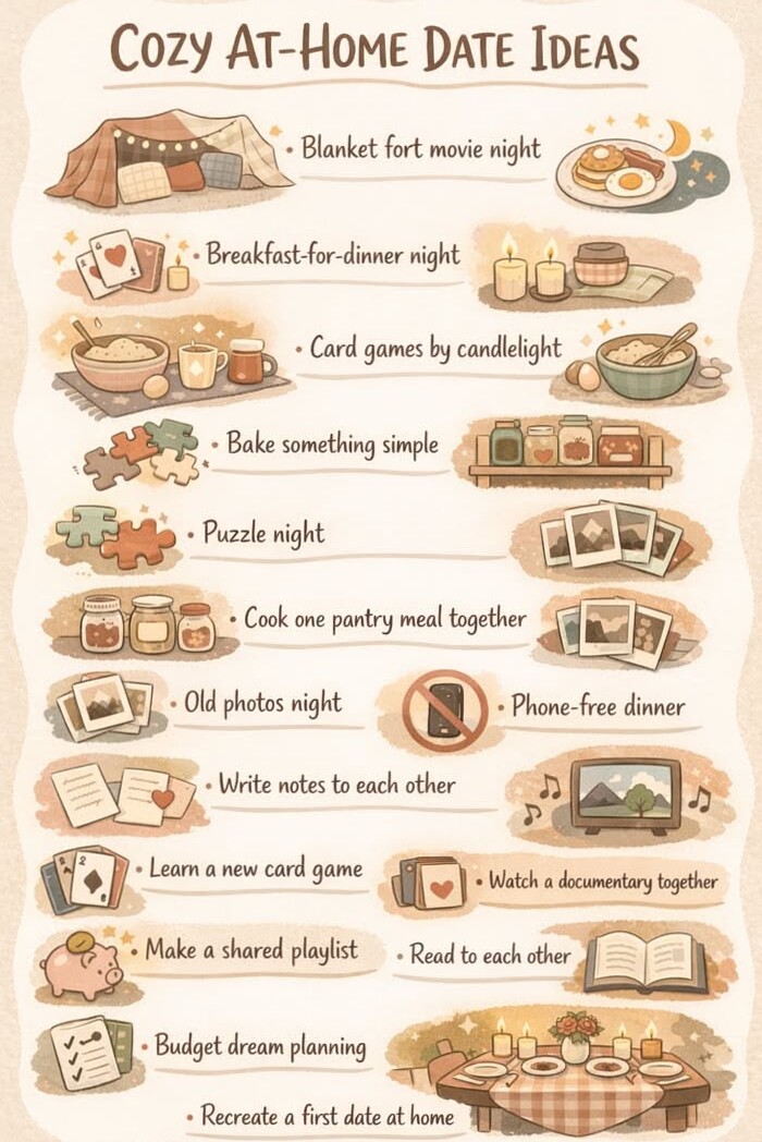 modern romance inspiration: ✒️ 🕸️ ♟️ 15 Heartwarming Home Date Nights for Soulfu 780