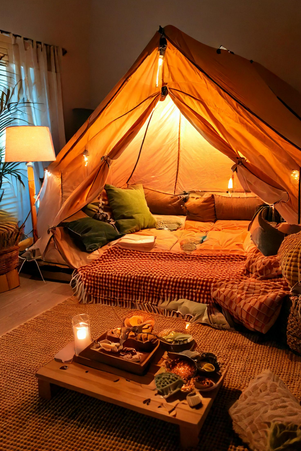 🌃 romanticizing your life ✦ Under the Stars: Cozy Indoor Camping for Soulful Tog 715