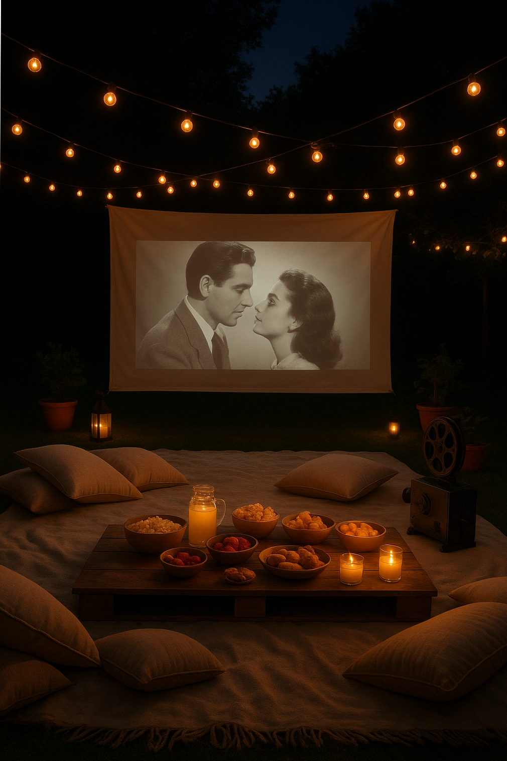 Starlit Screen Dreams: Romantic Outdoor Movie Nooks — romanticizing connections  225