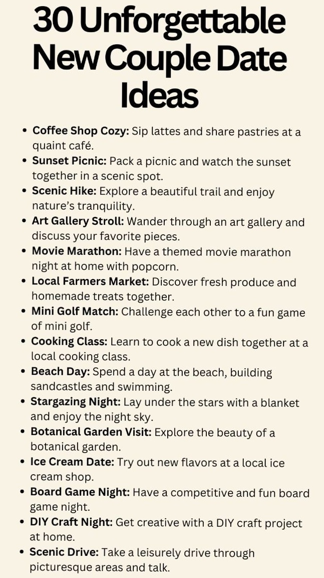 30 Soulful New Couple Date Ideas to Ignite Your Love Story • 💋 🥂 257