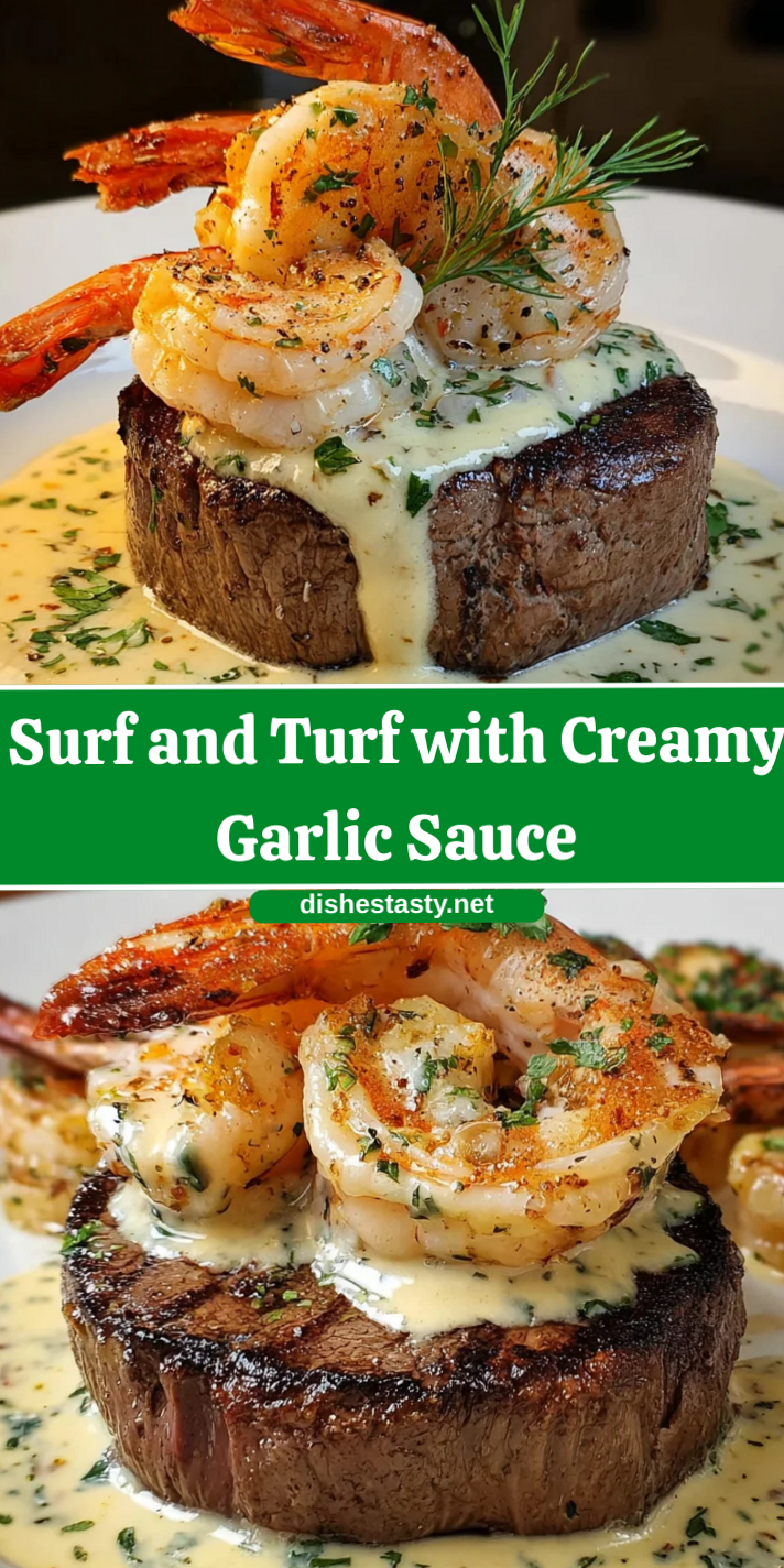 🗝️ 🔮 aesthetic mood booster ✦ Surf and Turf with Creamy Garlic Sauce – A Symphon 142