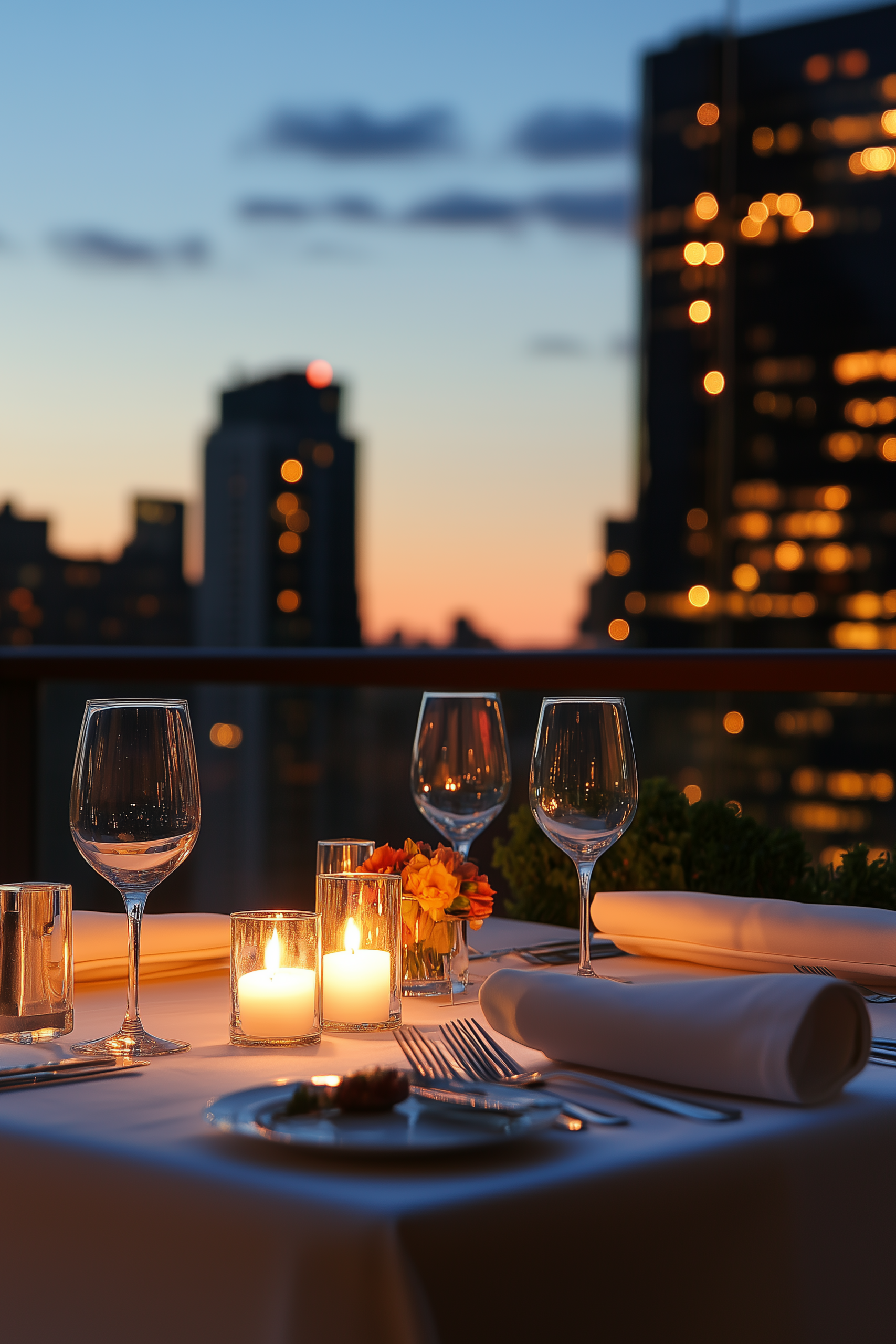 🕸️ 🌃 ✦ Celestial Connections: Intimate Rooftop Dinner Under City Stars 807