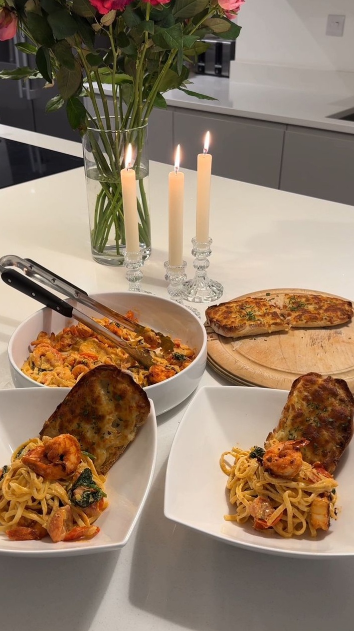 Crimson Tides of Togetherness: Enchanted Prawn Pasta for Two ⟐ poetry of falling 453