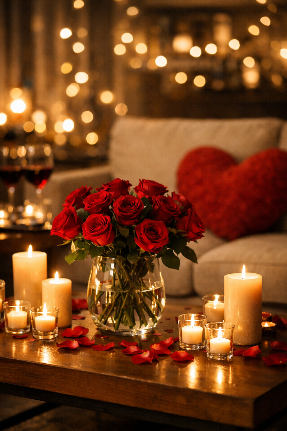 🎬 🌧️ | Fated Evening: Candlelit Dinner with Red Roses for 2026 Valentine’s | aes 264