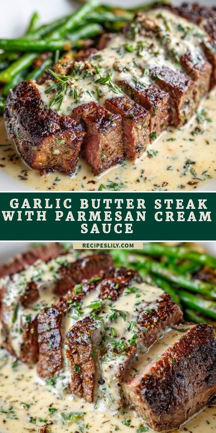 Garlic Butter Steak with Parmesan Cream Sauce Made Easy: Simple Steps for a Deli 309
