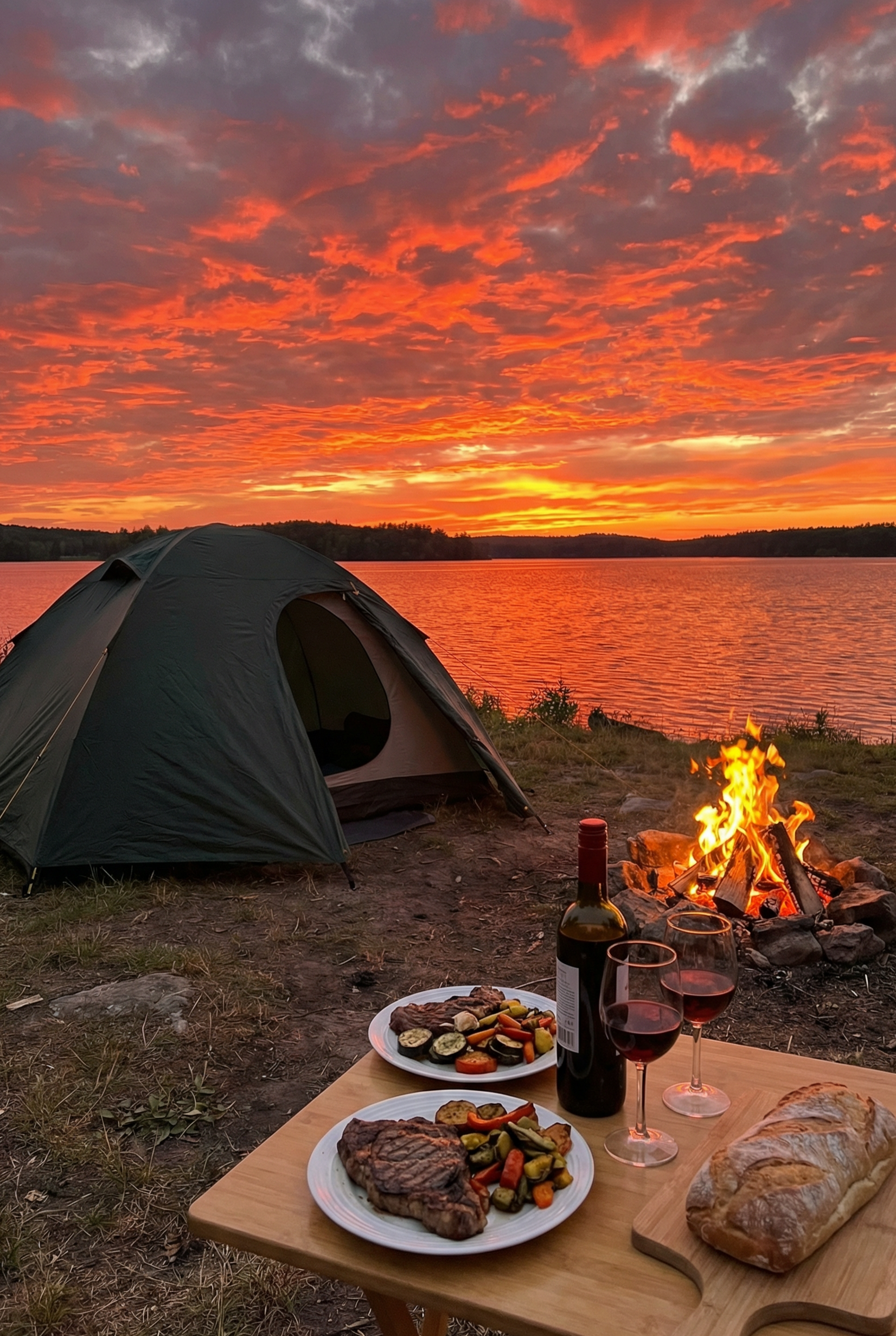 💕 | Lakeside Harmony: Sunset Moments & Soulful Tent Escapes | soul deep aestheti 470