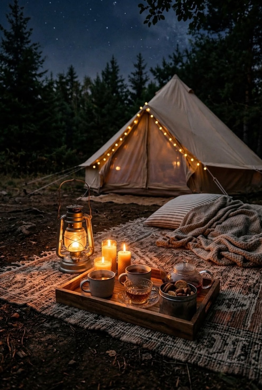 romanticizing connections: 🎭 Fate-Forced Cozy Camping Night Under the Stars 722
