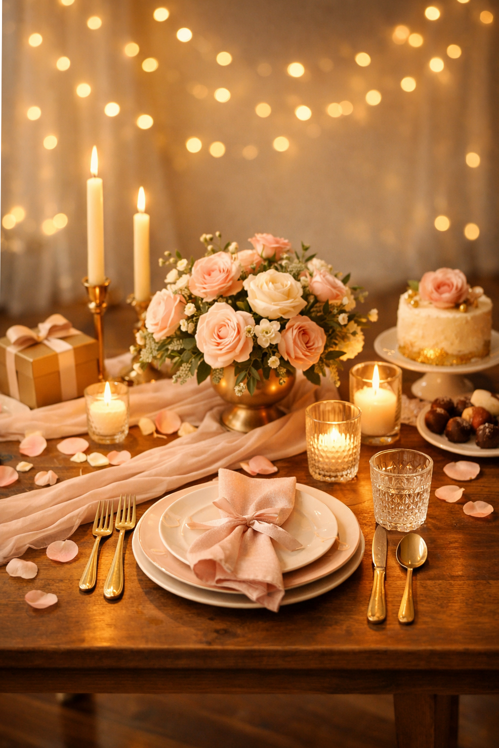 romanticizing your life • Intimate Candlelit Table for Soulful Evenings Together 736