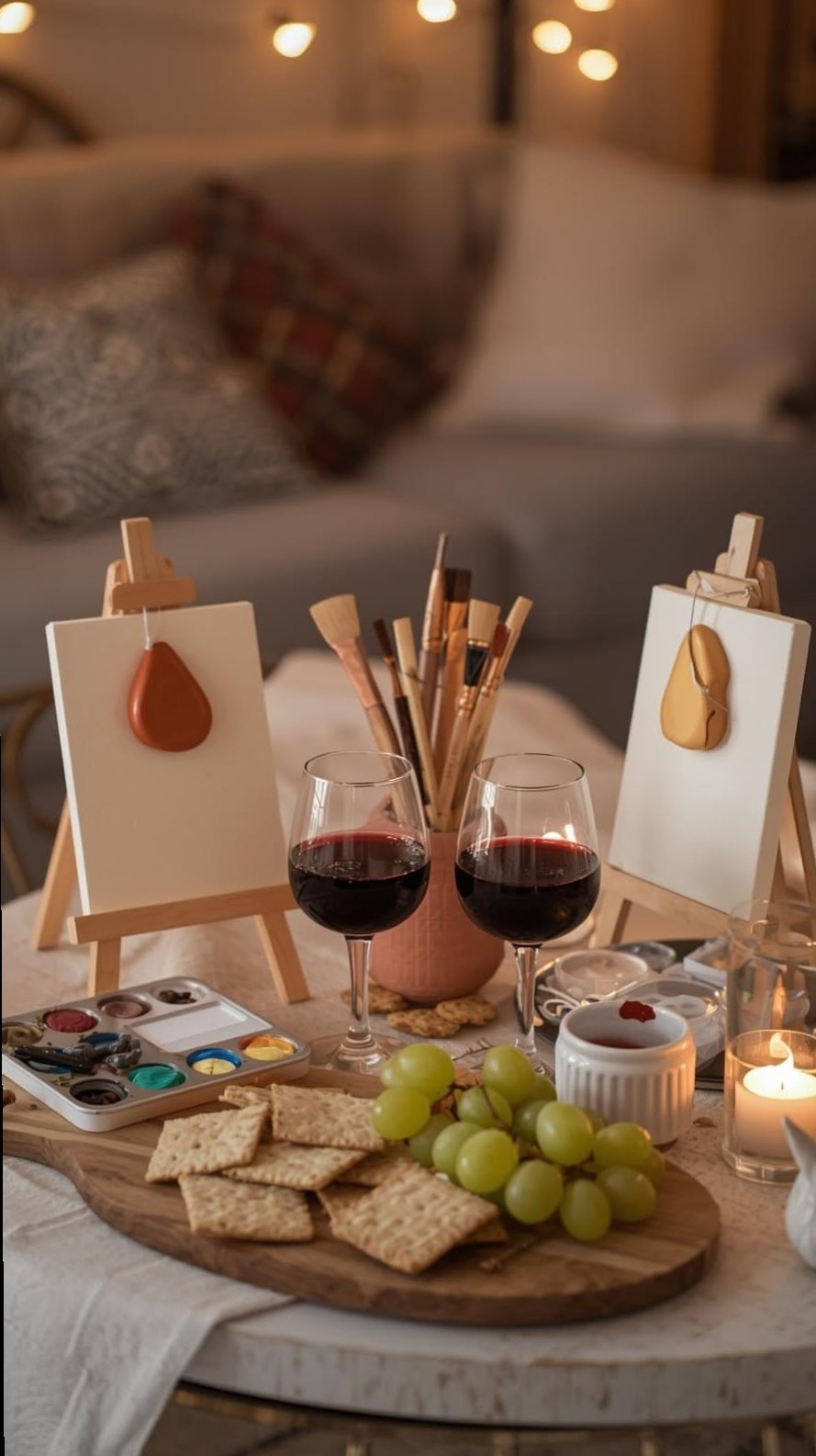 romanticizing your life: 🖤 🌃 Intimate Canvas Evenings: Wine, Art & Soulful Snack 591