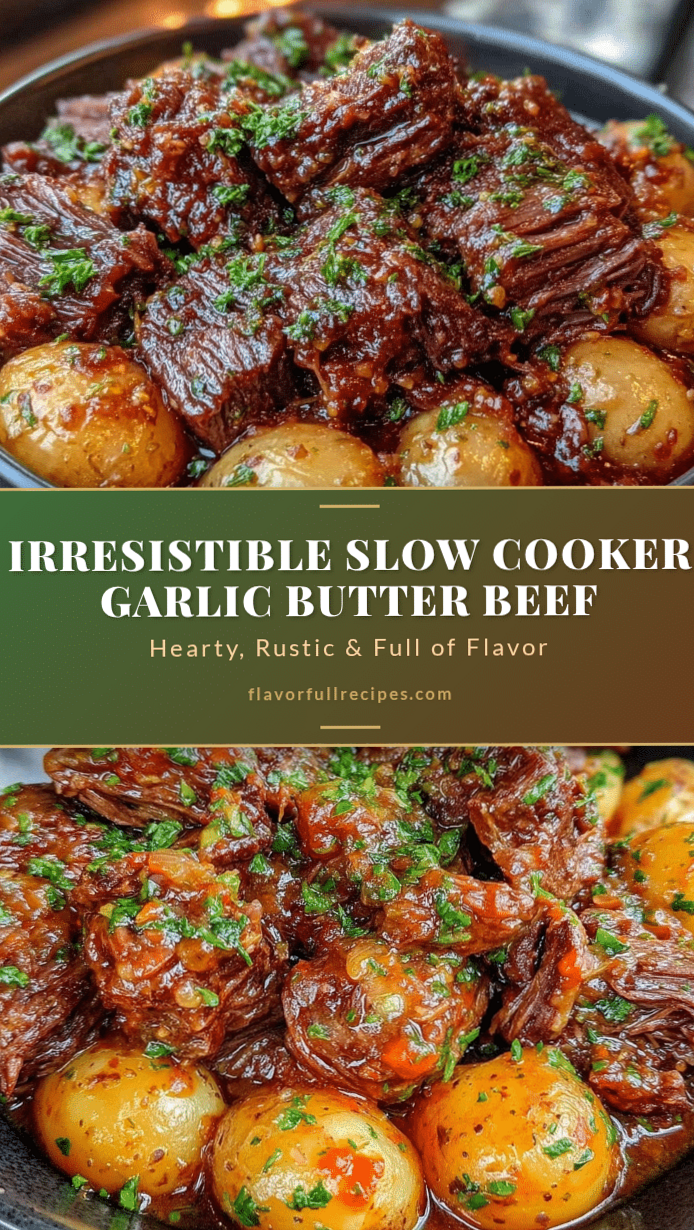 🎻 Soulful Garlic Butter Beef & Potatoes – A Tender Comfort for Two 977