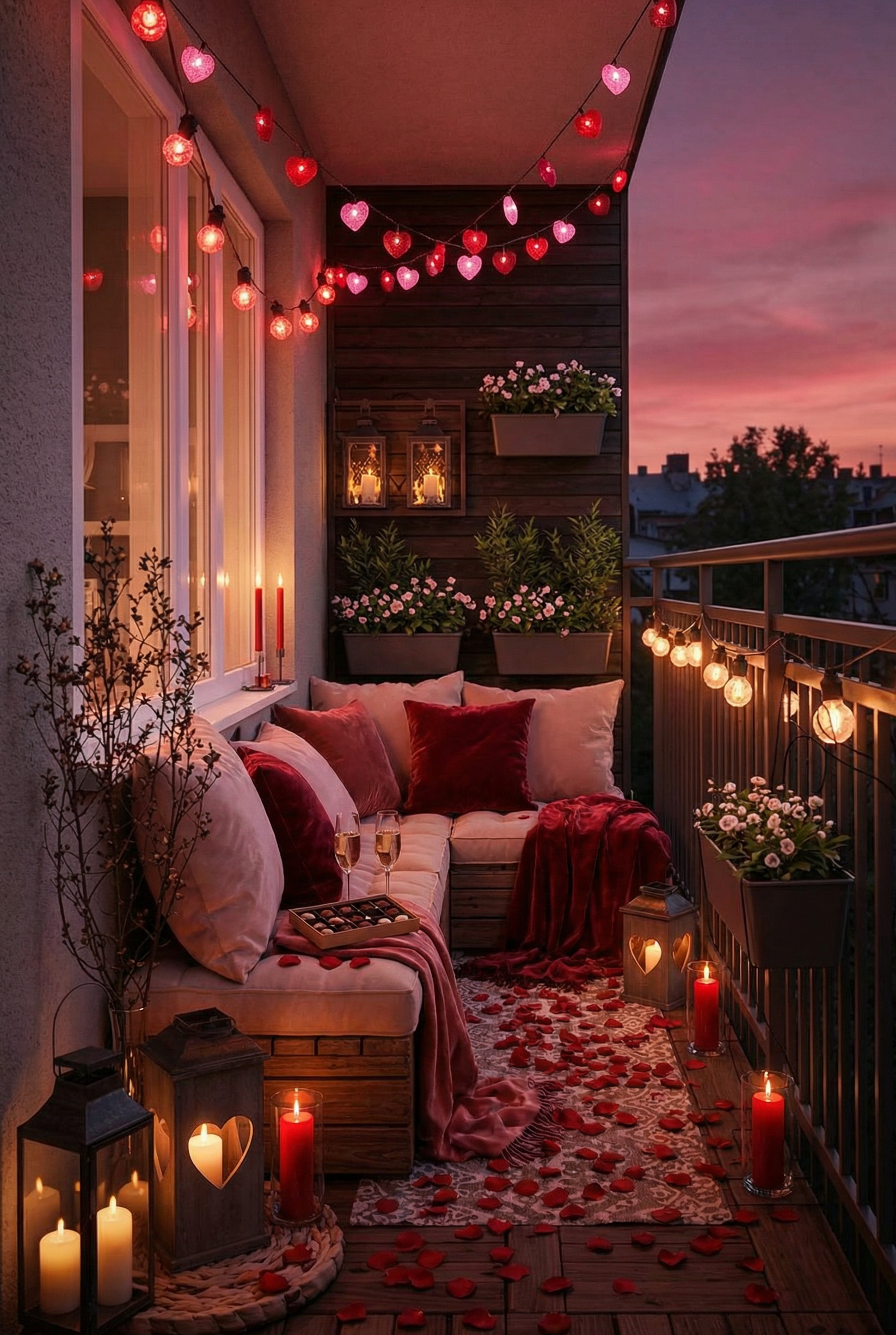 🍷 🕯️ ⟡ Valentine’s Balcony Night: Dark Romance & Whispers of Fate 889